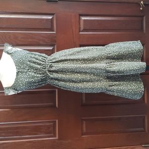 JACK leopard print green dress XS